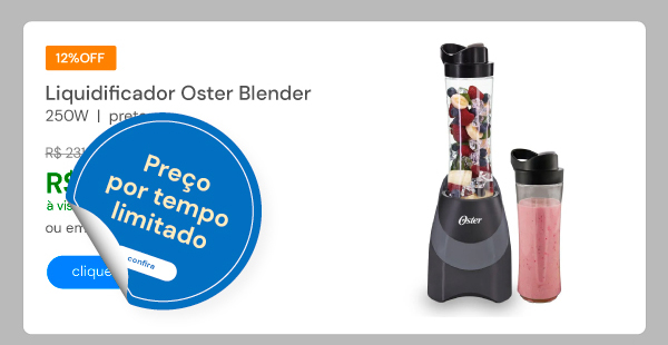 Liquidificador Oster Personal Blender 250W BLSTPB-BBL-017