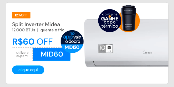 Ar Condicionado Split Inverter Springer Midea Xtreme Save Connect 12000 BTUs Quente/Frio 220V 38AGVQI12M5