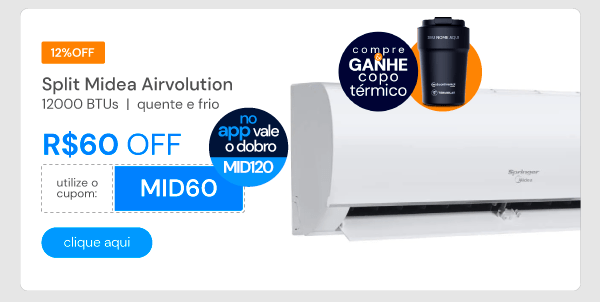 Ar Condicionado Split Springer Midea Airvolution Connect 12000 BTUS Quente-Frio Inverter 220V 38TVQI12S5