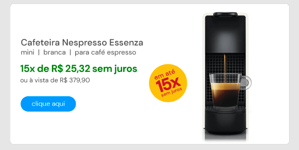 Cafeteira Nespresso Essenza Mini Branca Para Café Espresso C30-br 110V